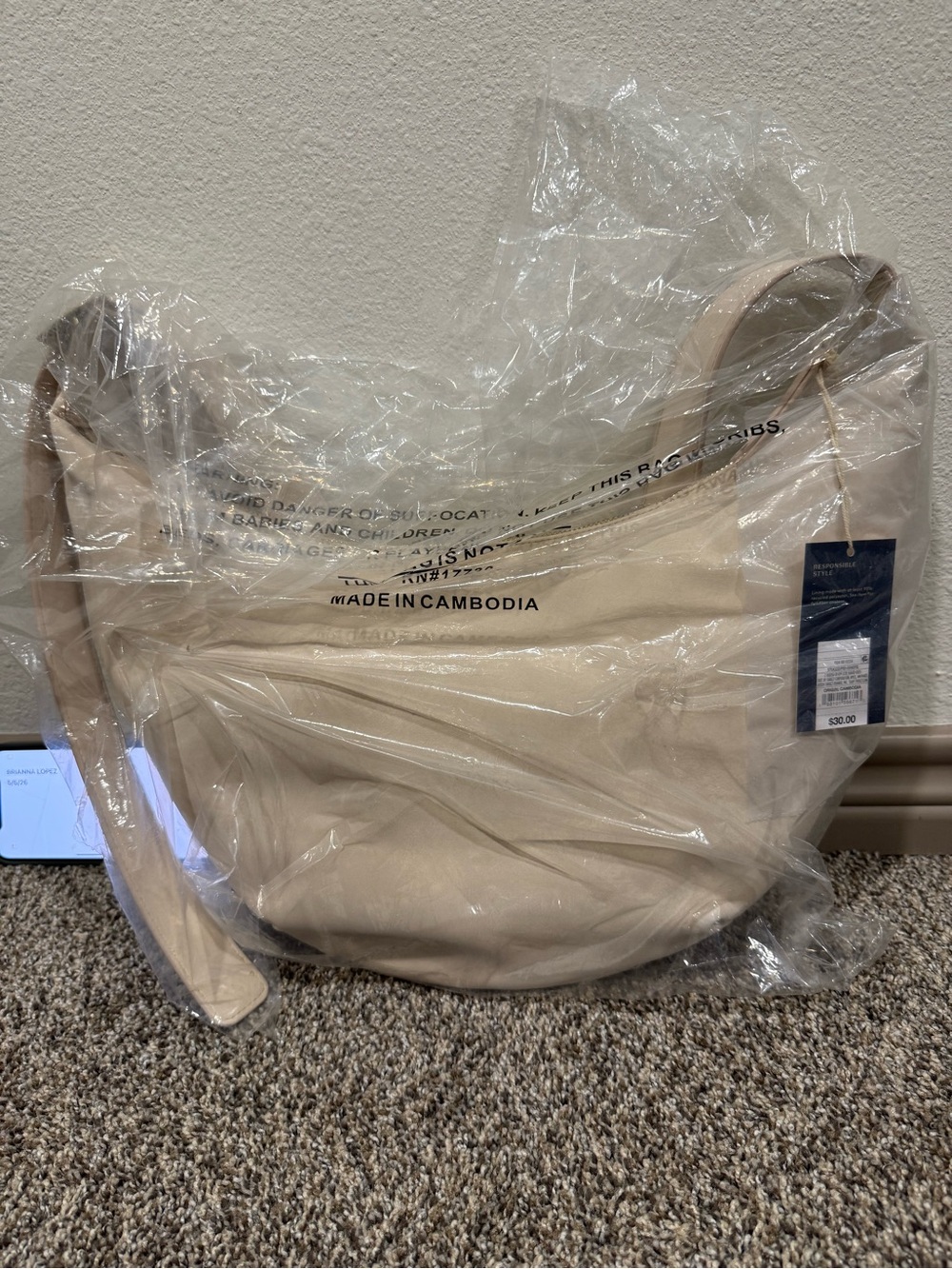 Target Cream Hobo Shoulder Bag - Soft Curved Silhouette